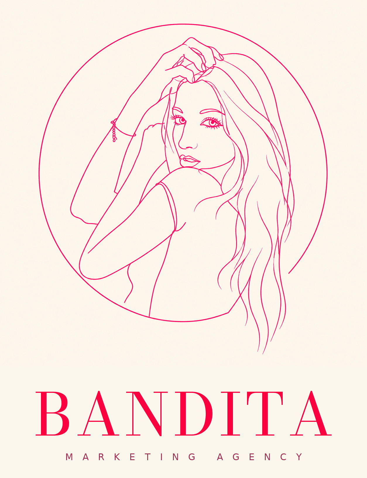 Bandita — line illustration of a woman, the studio's namesake